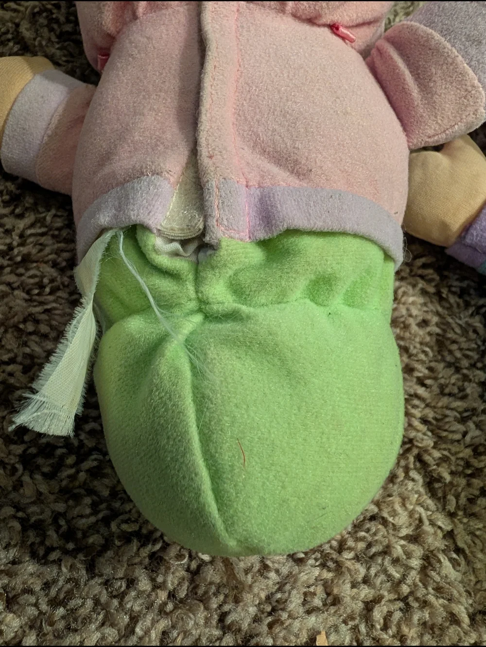 Vintage Playakool Pink and Blue Gloworm Dolls - Set of 2